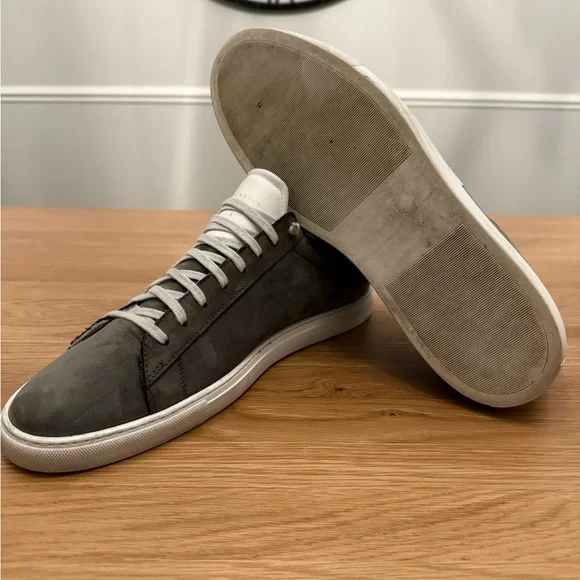 Oliver Cabell Gray and White Sneakers Minimalist Design - Picture 4 of 6